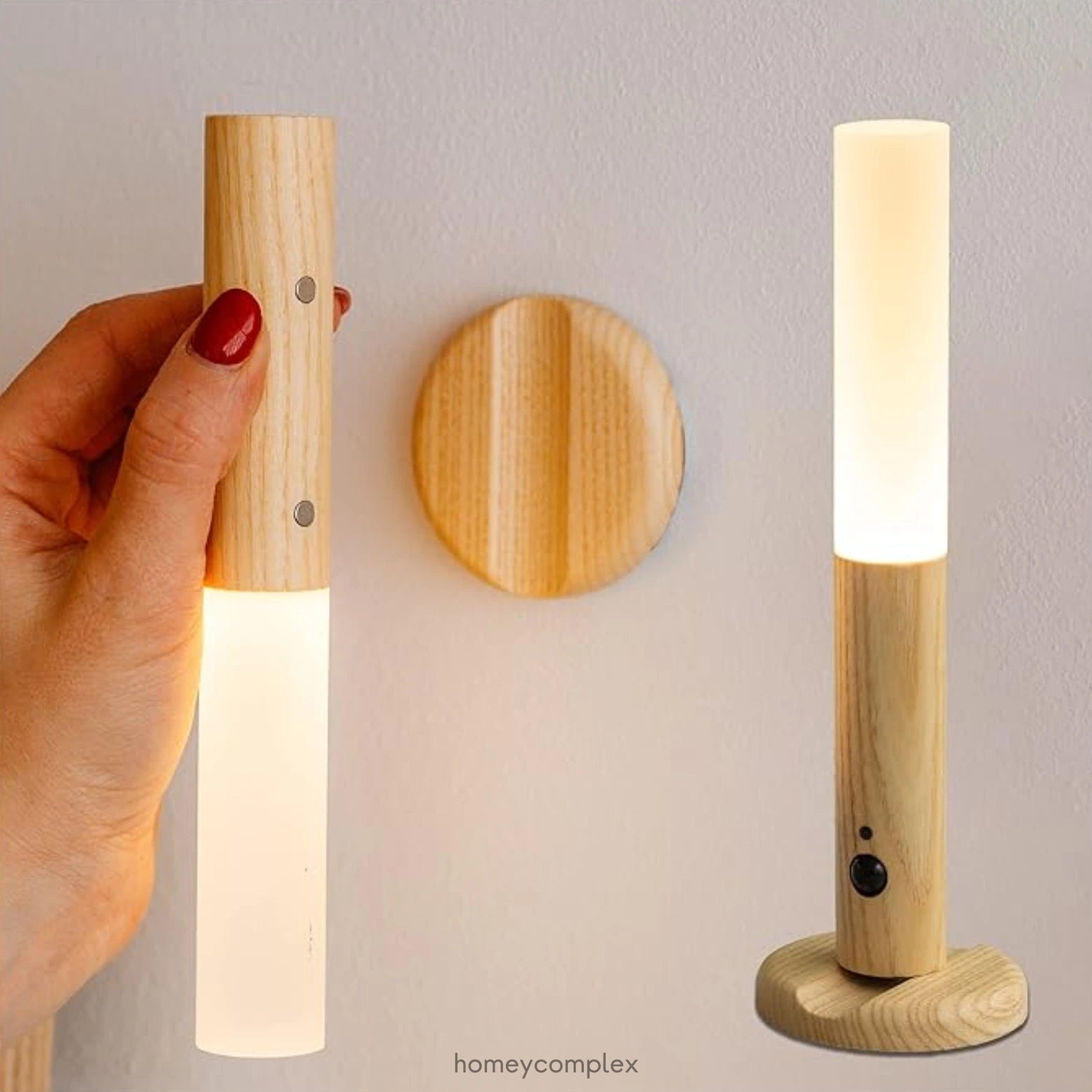 Wood magnetic table 2024 lamp
