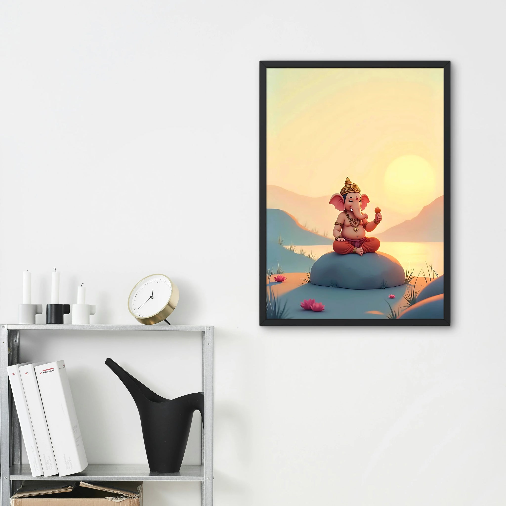 Ganesha Meditation Frame - A4 Size