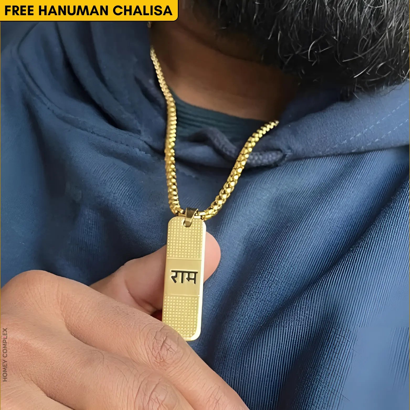 Ram Naam Pendant with Chain