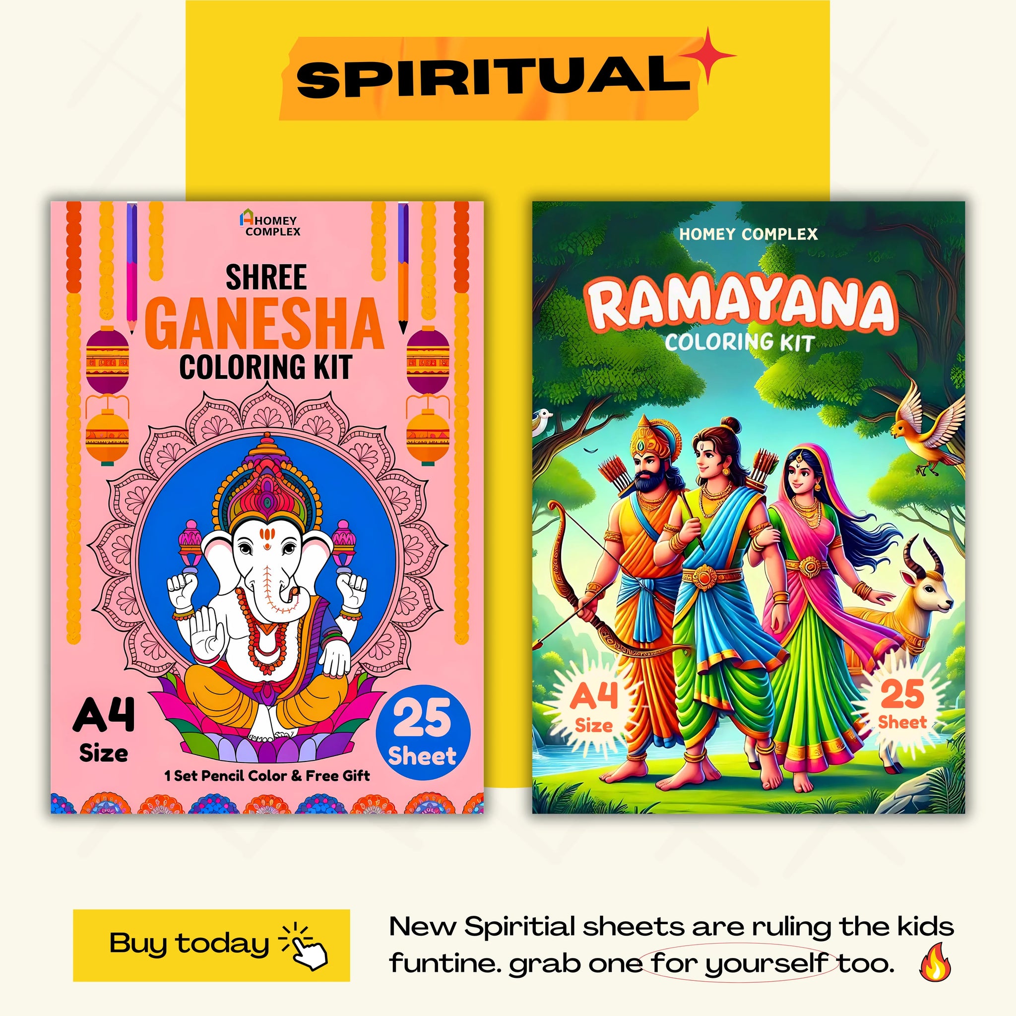 Spiritual Coloring Bundle - 50 Sheets