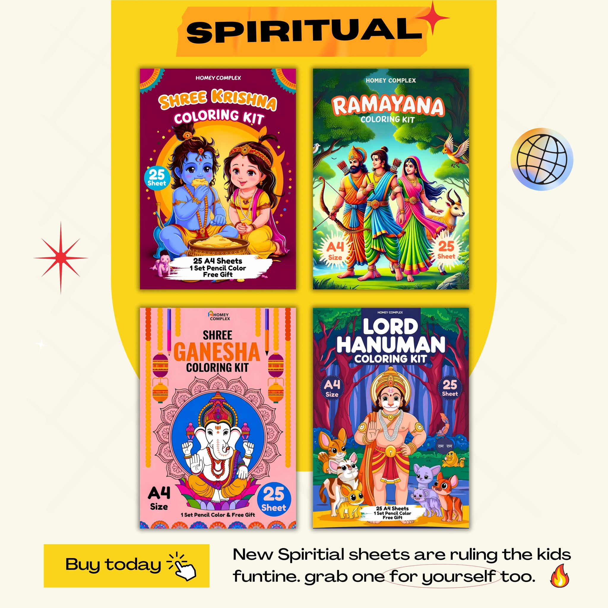 Spiritual Coloring Bundle - 50 Sheets