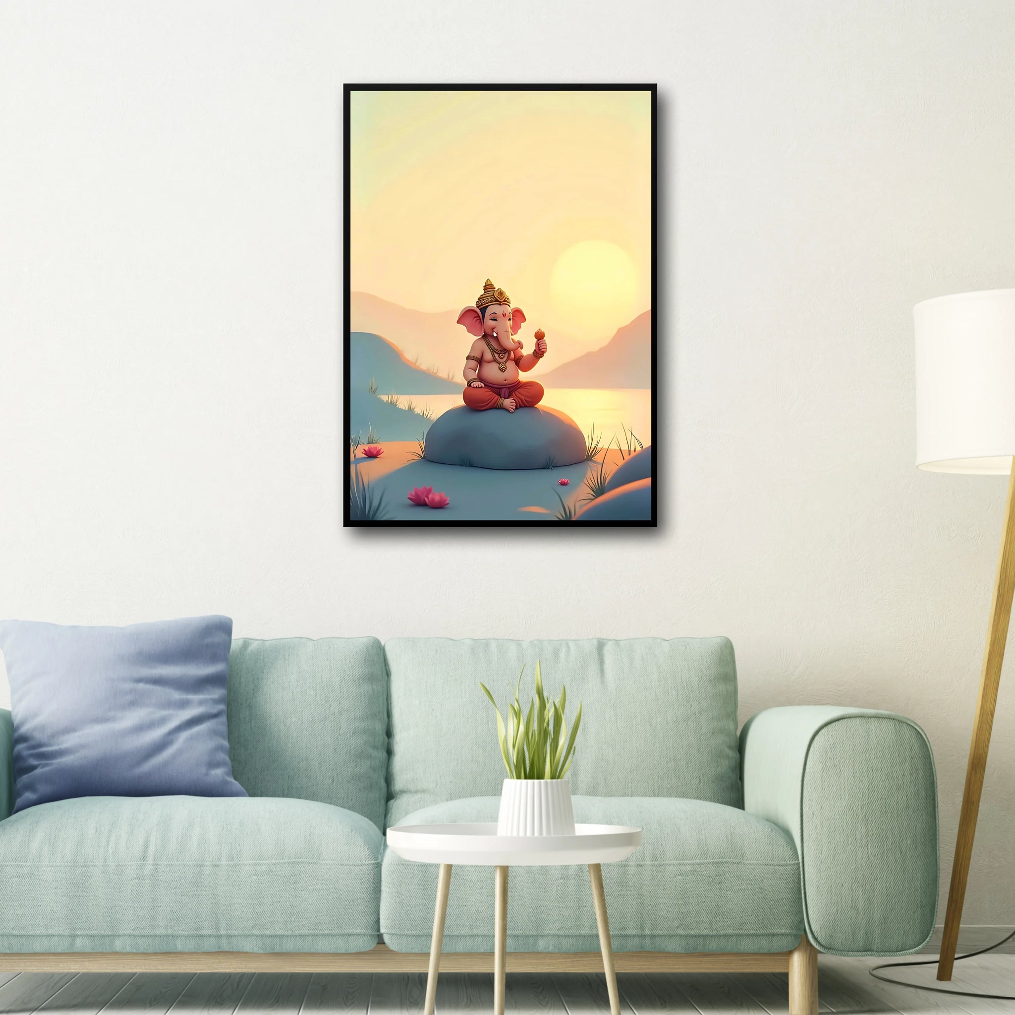 Ganesha Meditation Frame - A4 Size