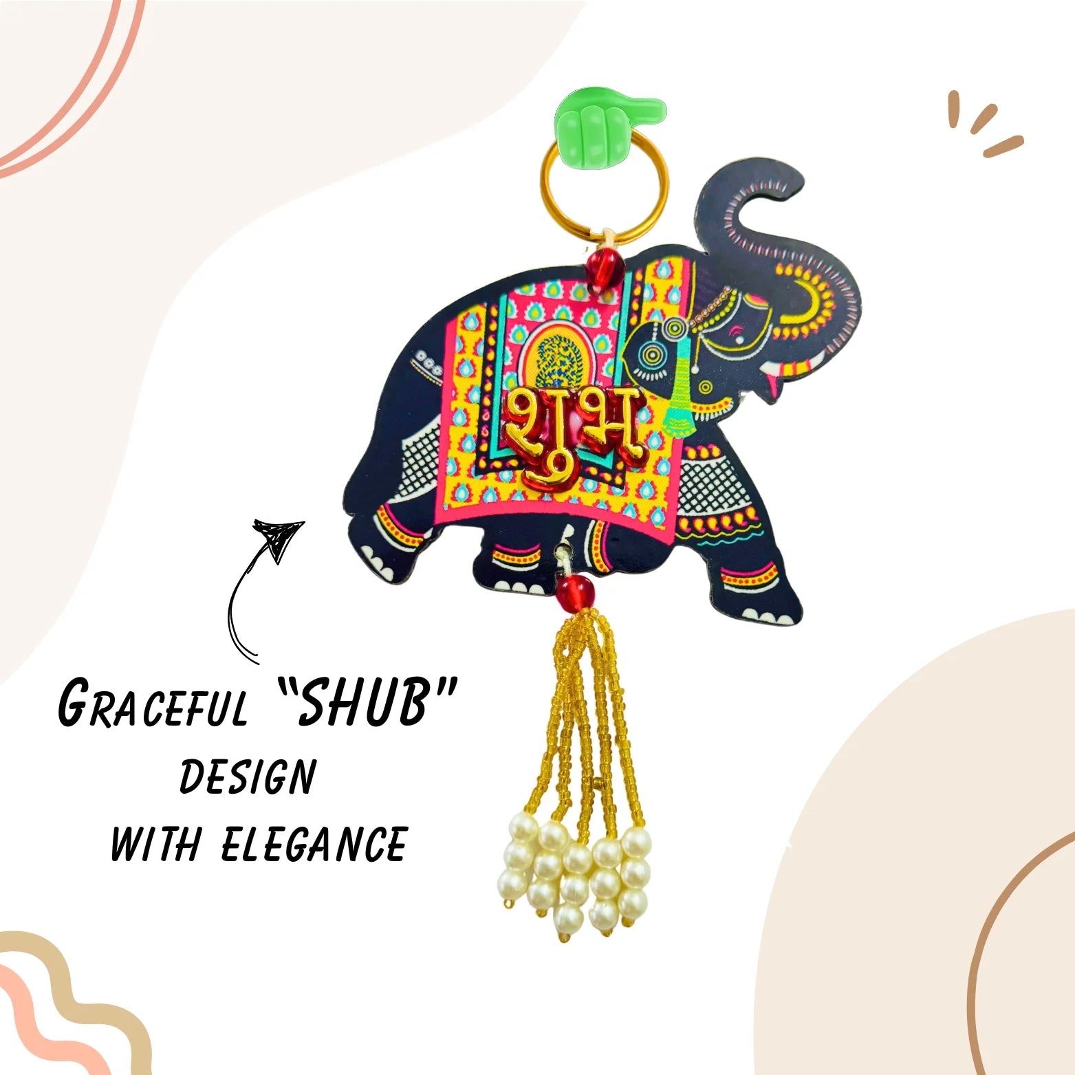 Shub Labh Elephant MDF Wall Hanging