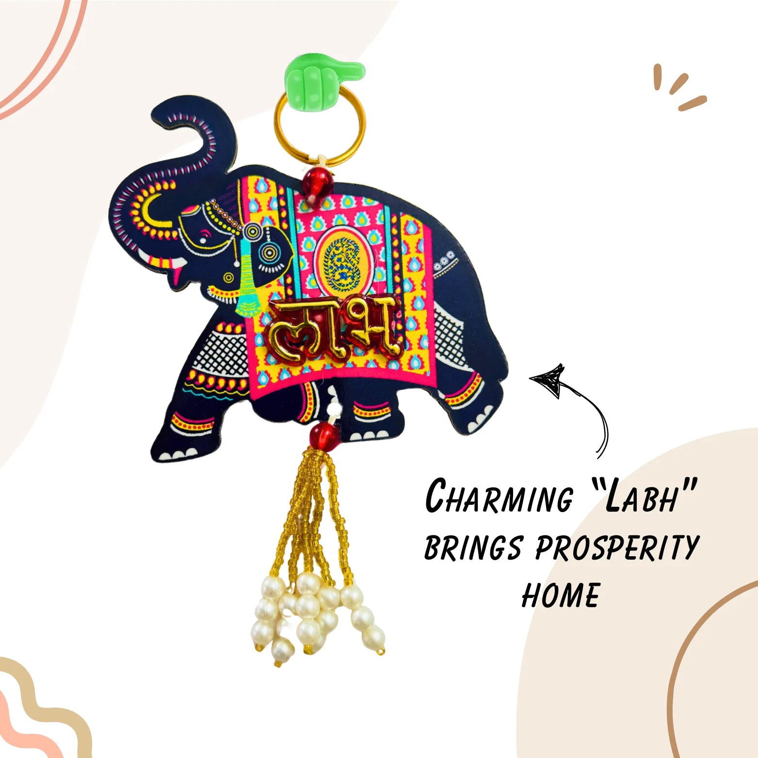 Shub Labh Elephant MDF Wall Hanging