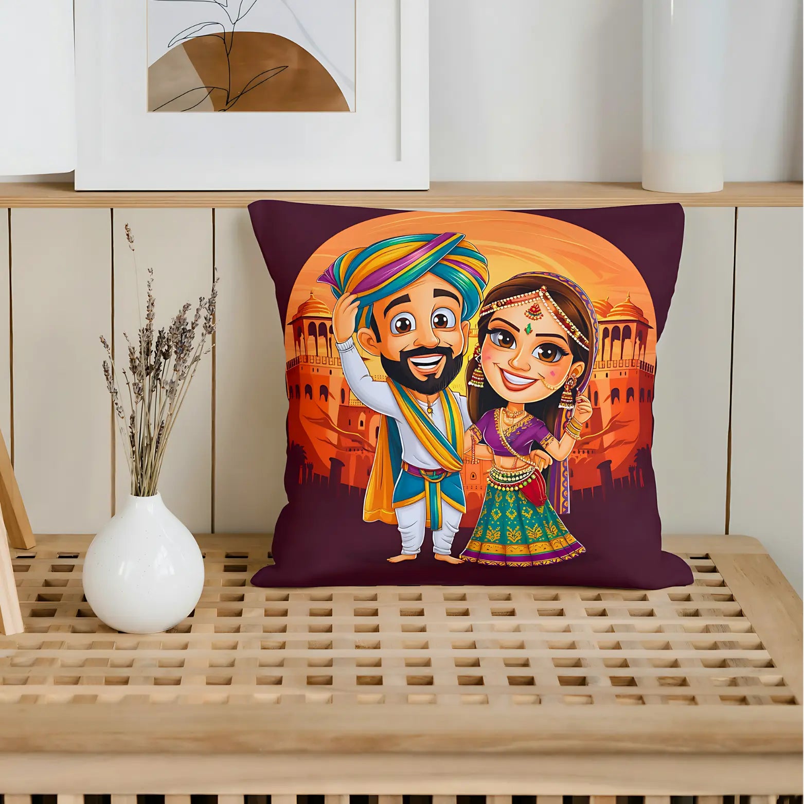 Rajasthani Pritned Cushion Cover