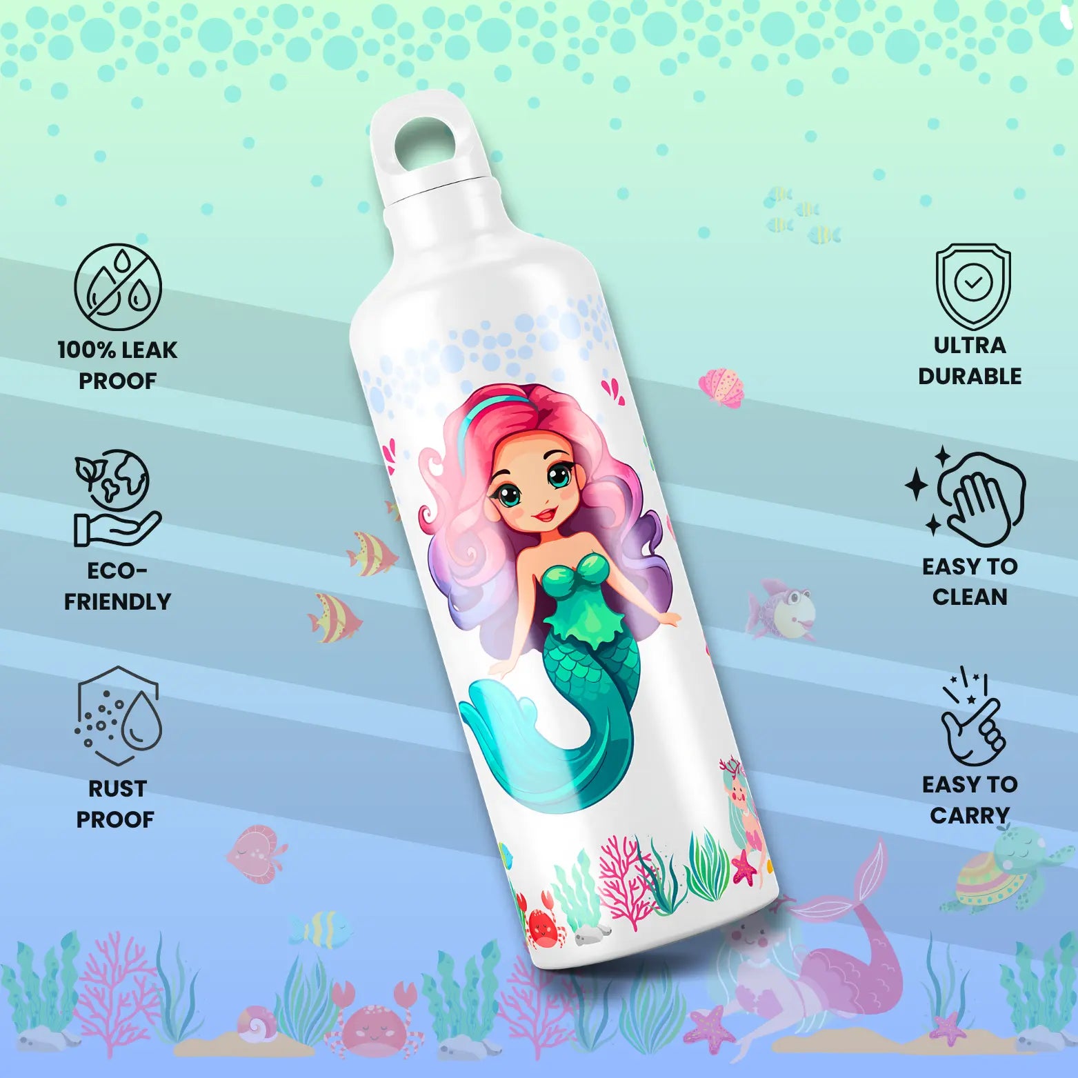 Mermaid Water Bottle - 750ml