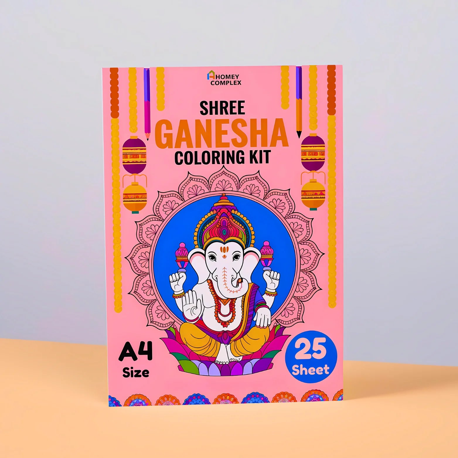 Shree Ganesha Coloring Kit - 25 Sheets