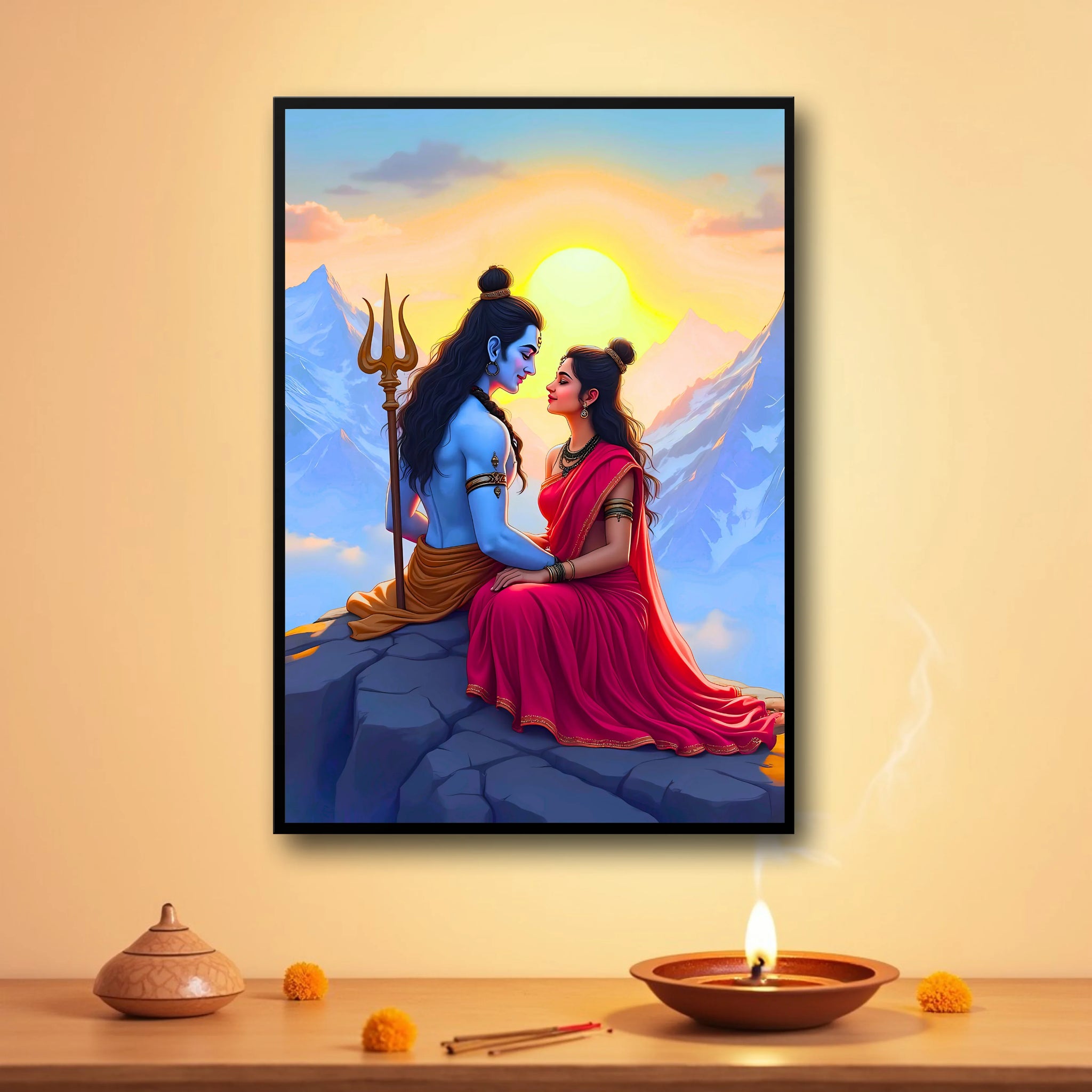 Mahadev and Parvati Special Frame - A4 Size