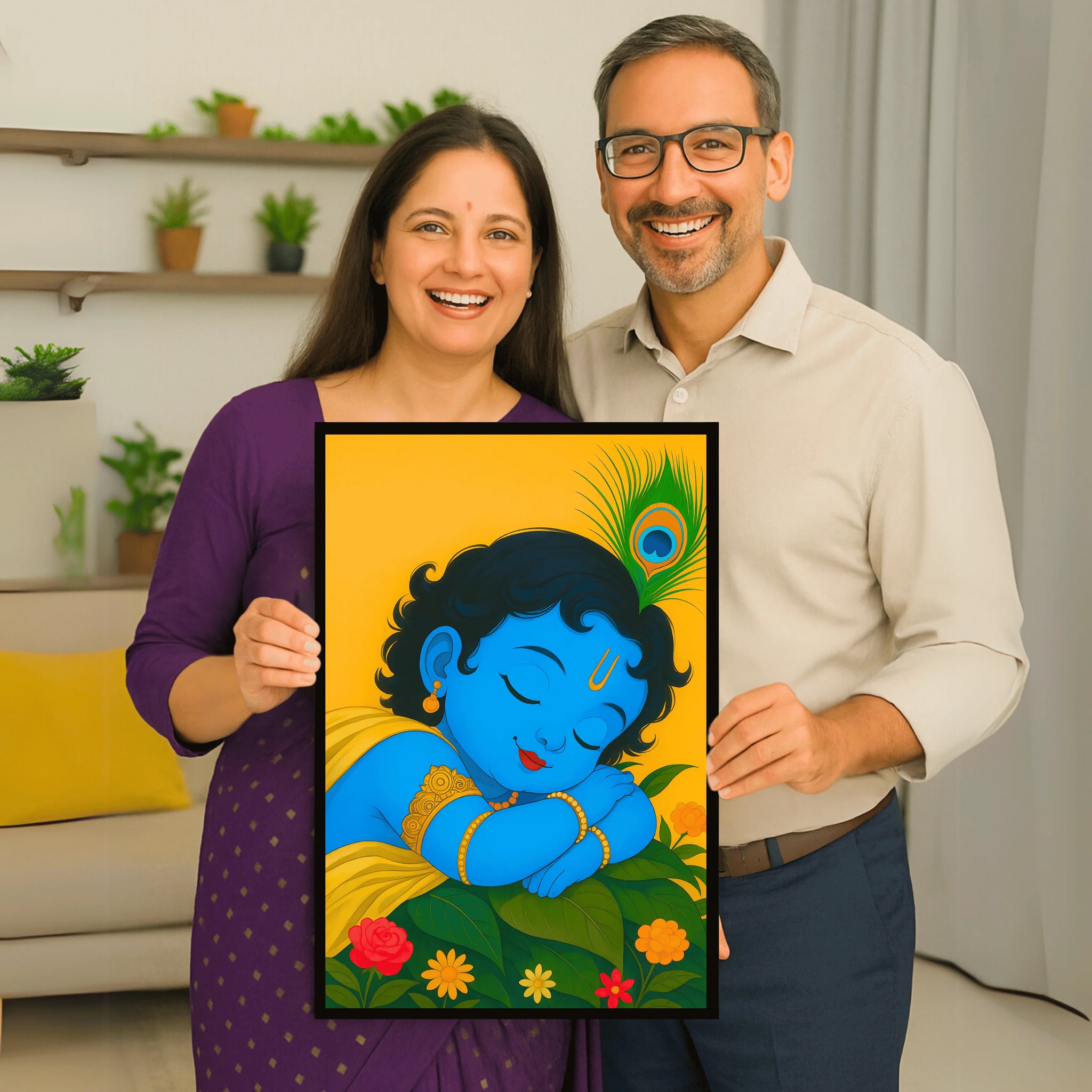 Sleeping Baby Krishna Frame