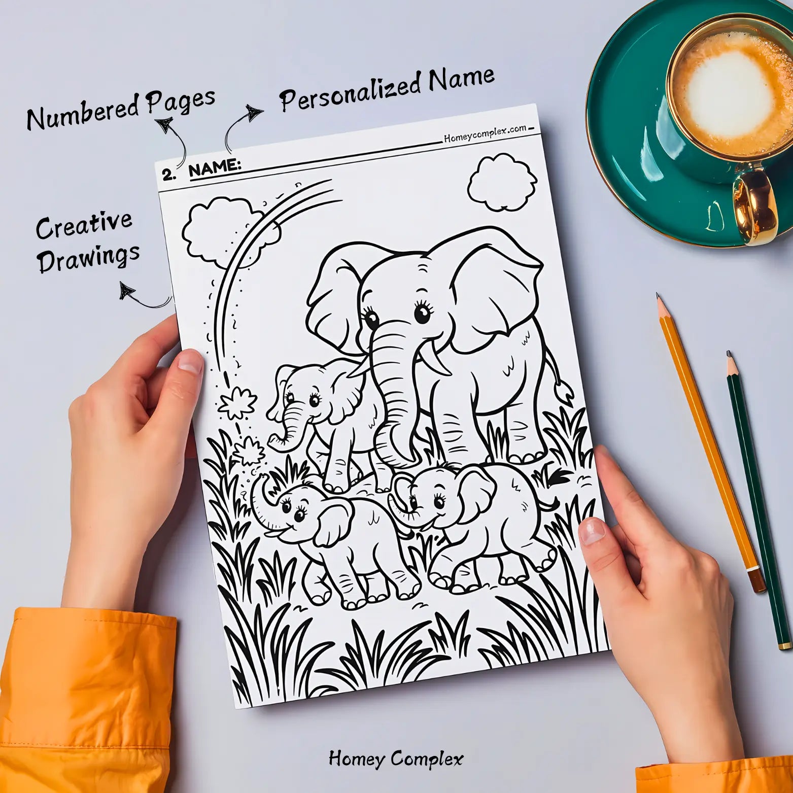 Animal Safari Coloring Kit - 25 Sheets