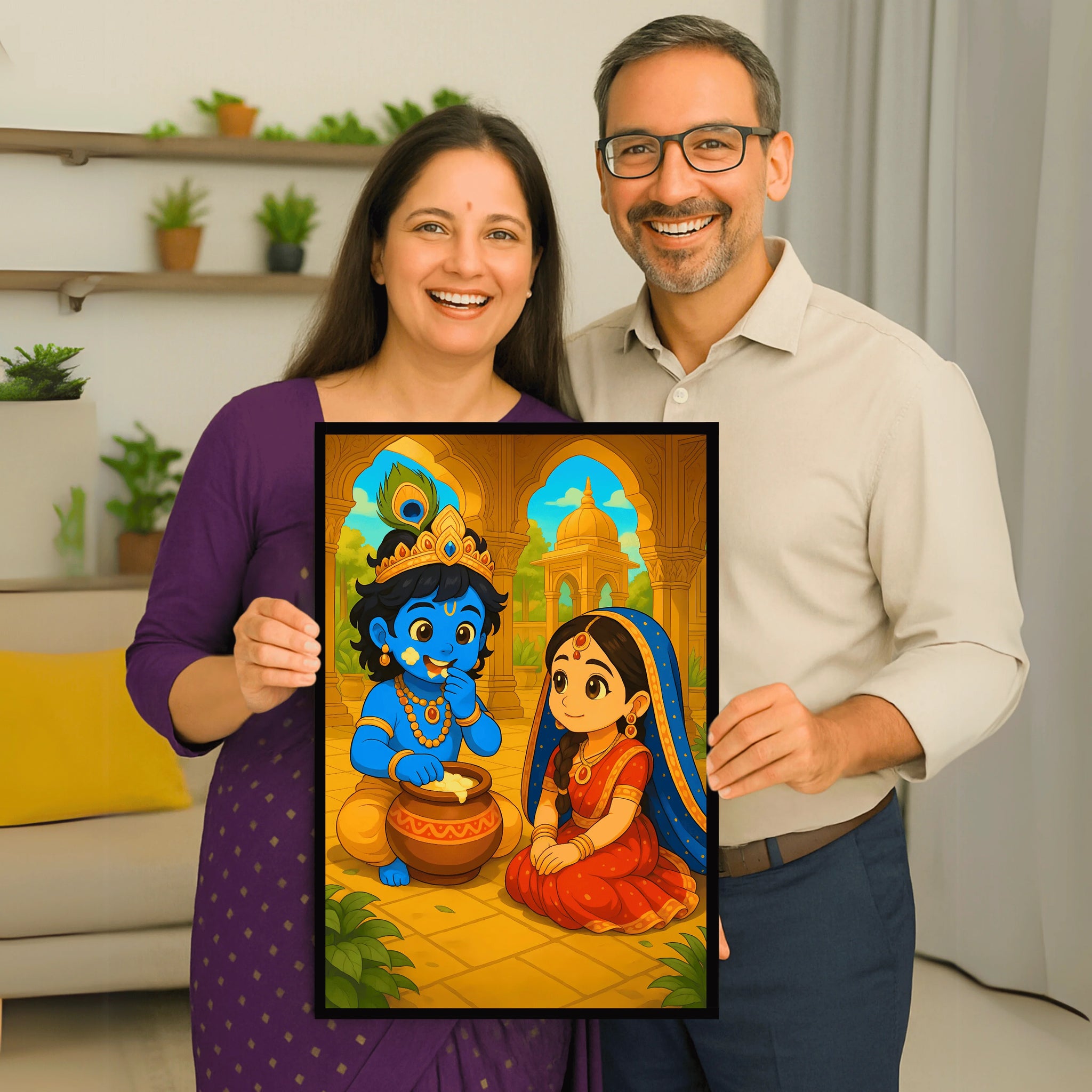 Little Krishna Butter Mischief Frame