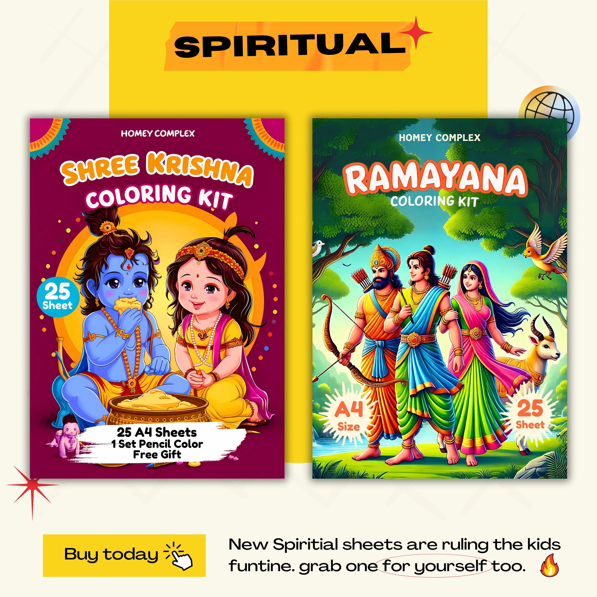 Spiritual Coloring Bundle - 50 Sheets