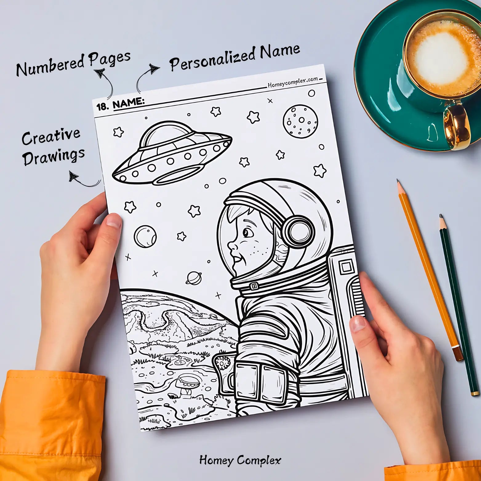 Space Coloring Kit - 25 Sheets