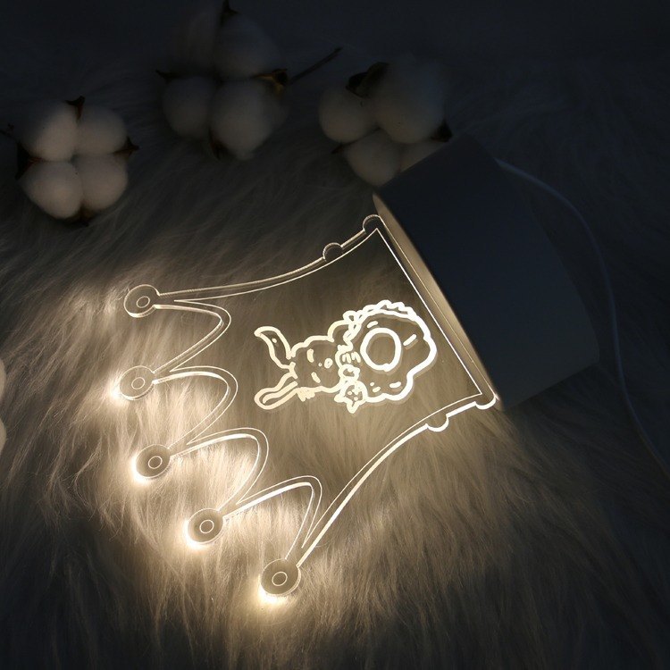 3D Creative Message Board with Night Lamp