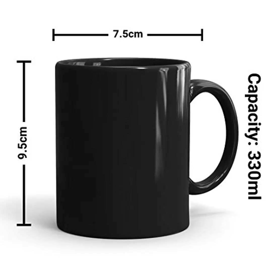 Gift Arcadia Ceramic King Queen Coffee Mug - 2 Pieces, Black, 330ml (A004)