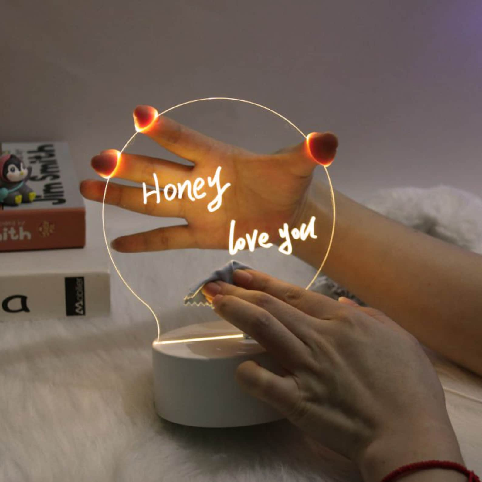 3D Creative Message Board with Night Lamp