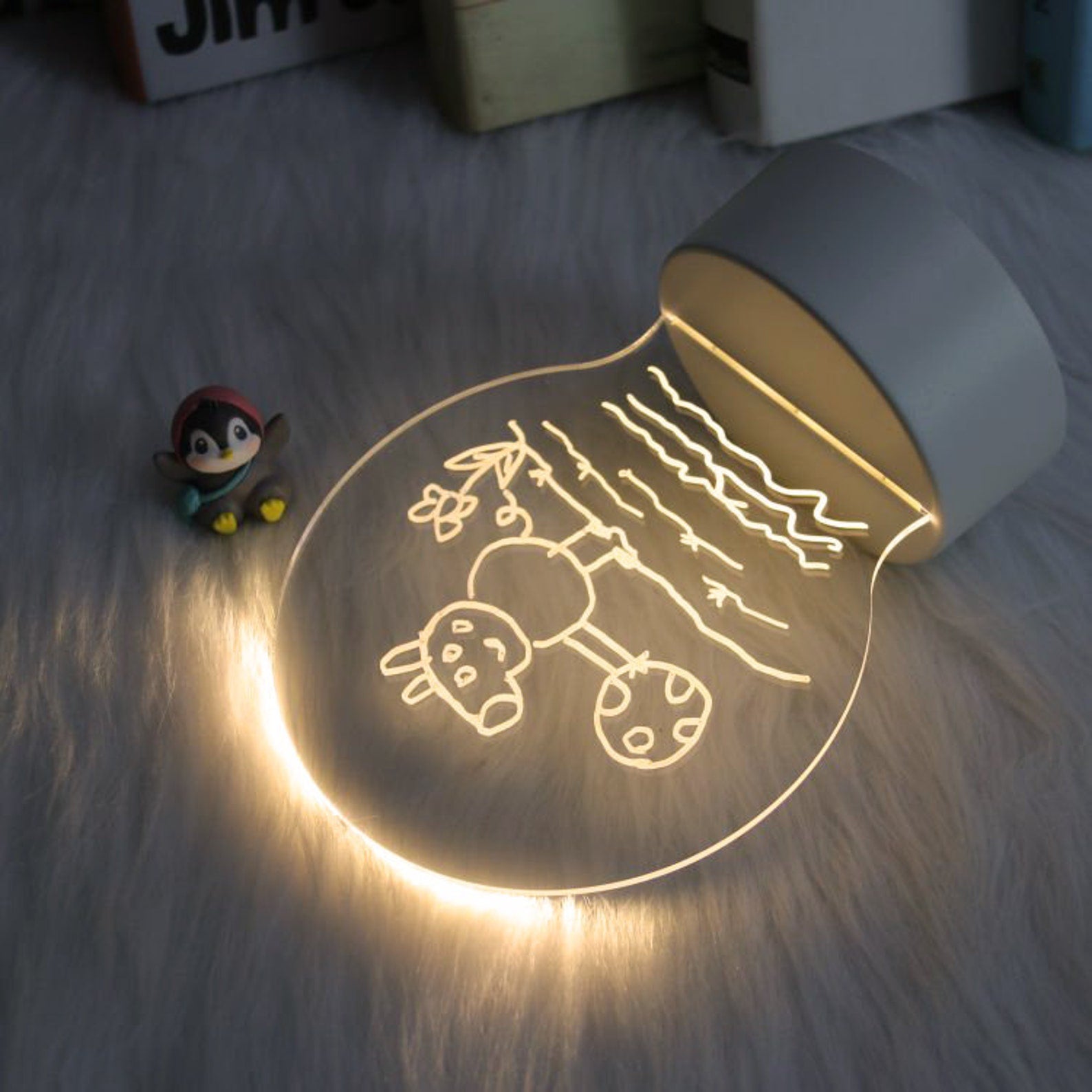3D Creative Message Board with Night Lamp