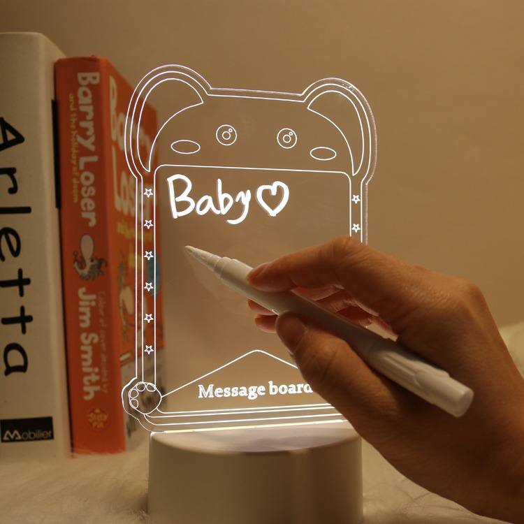 3D Creative Message Board with Night Lamp