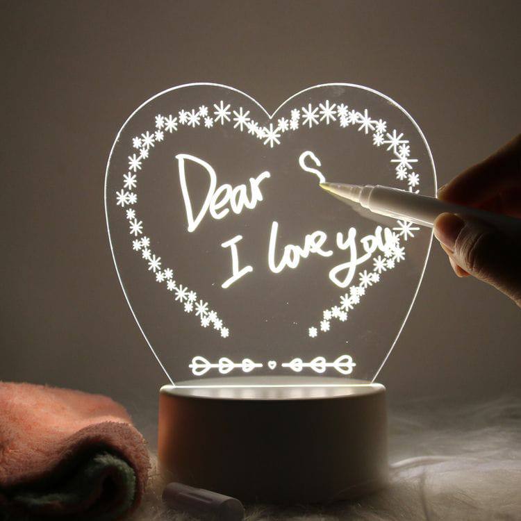 3D Creative Message Board with Night Lamp