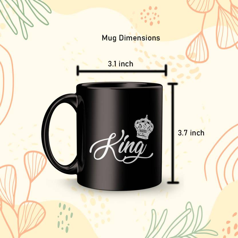 King Queen Ceramic Mug - Pack of 2